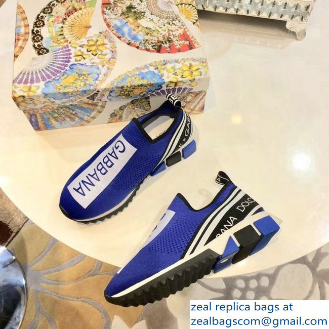 Dolce  &  Gabbana Branded Sorrento Lovers Sneakers Blue 2018